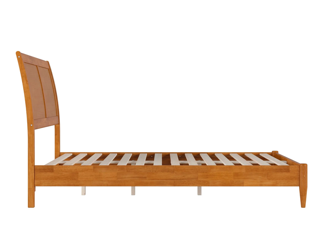 Full Solid Wood Low Profile Sleigh Platform Bed J259655