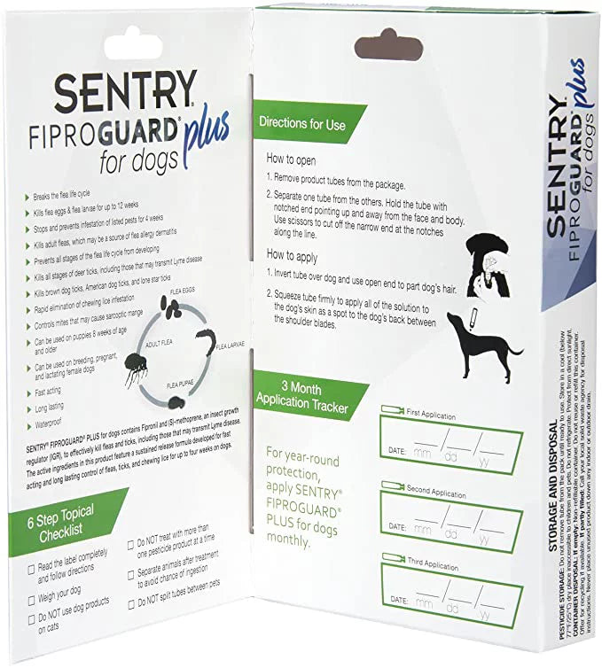 Flea and Tick Squeeze-on Drops for Dogs, 23-44 Pounds, 3 Application Z8285