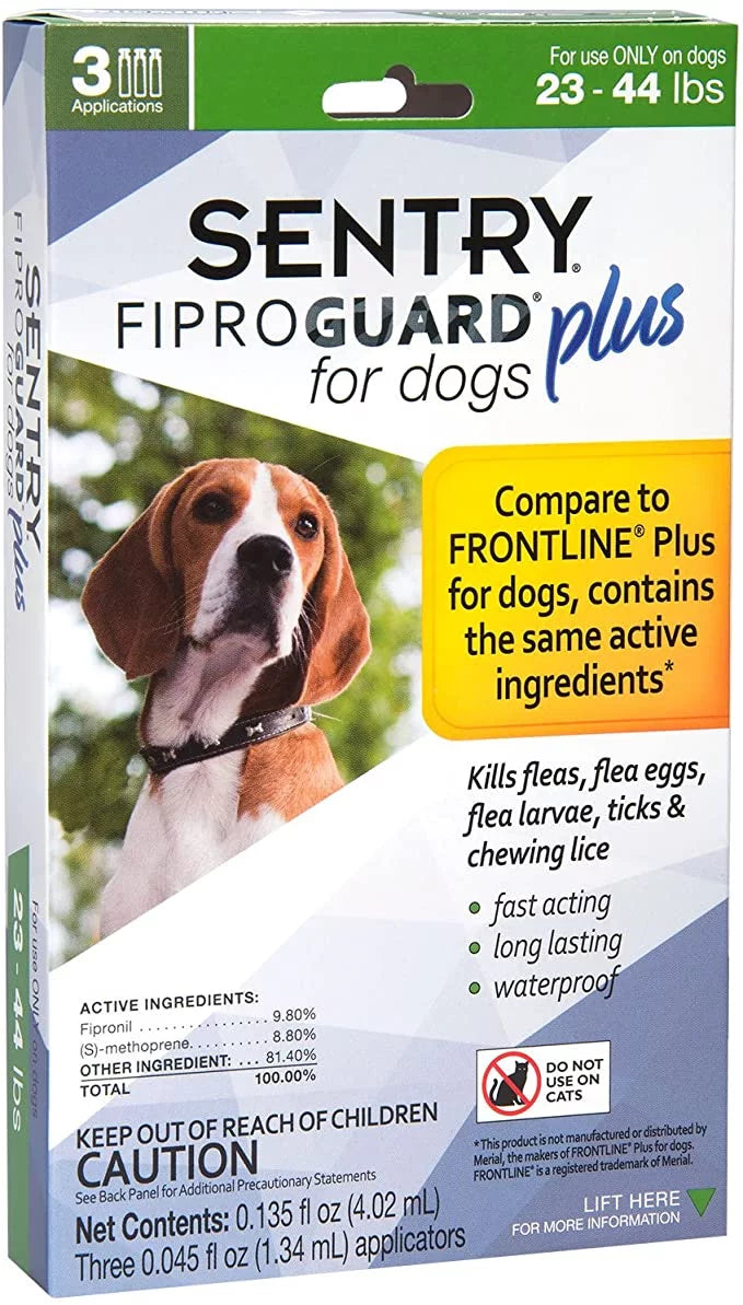 Flea and Tick Squeeze-on Drops for Dogs, 23-44 Pounds, 3 Application Z8285