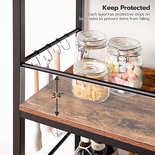 Rustic Brown and Black Kitchen Island with Storage S848554