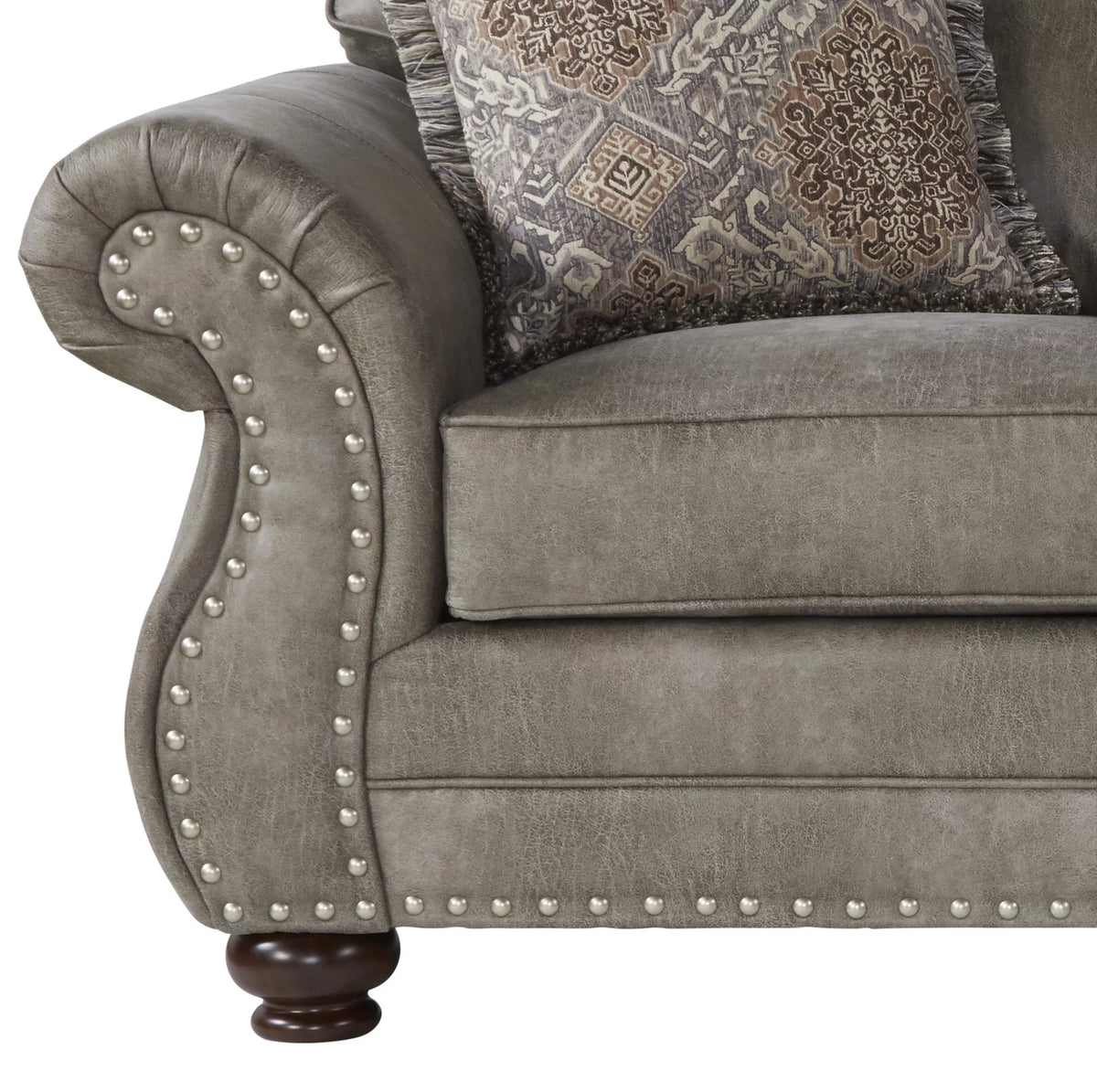 Faux Leather Upholstered Loveseat Q21400
