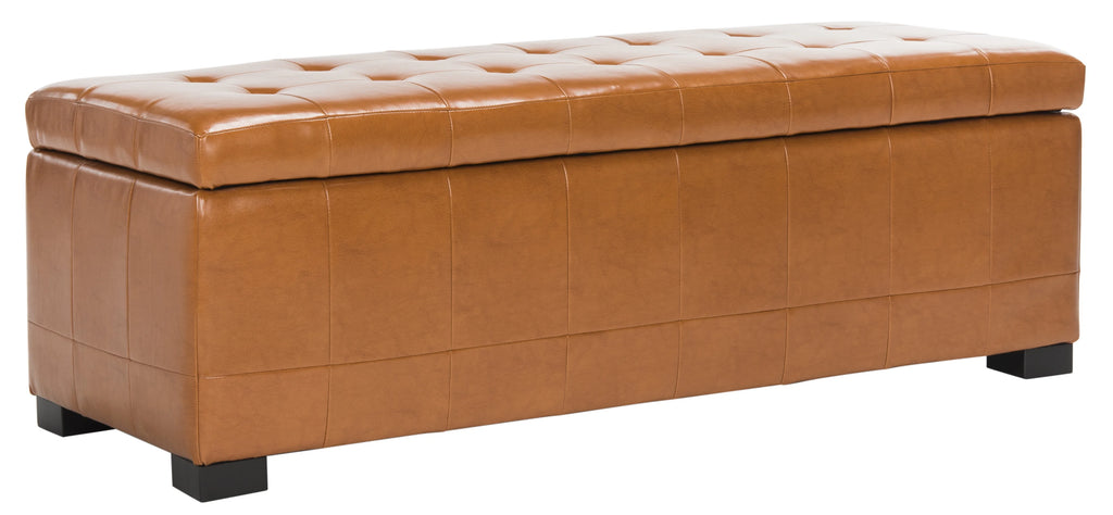 Large Rustic Tufted Storage Bench B918