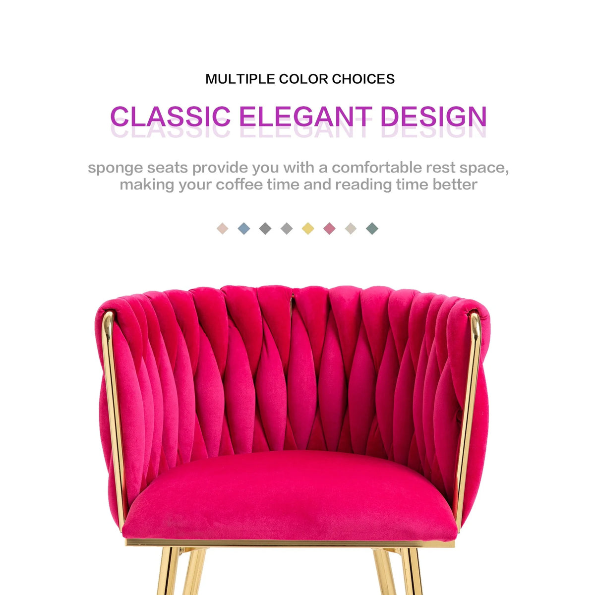 Red Velvet Tufted Dining Chair Set of 2 E1629