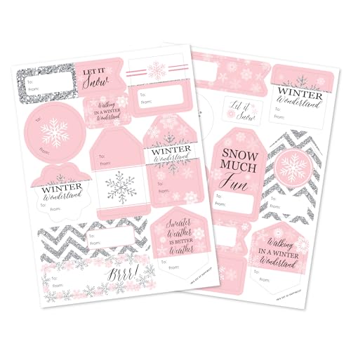Snowflake Holiday Gift Tag Labels - 120 Stickers F32807