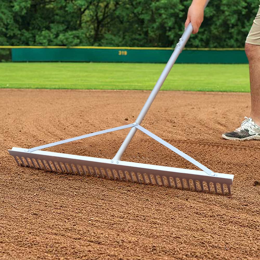 36'' Aluminum Landscape Rake with 69'' Handle N4975