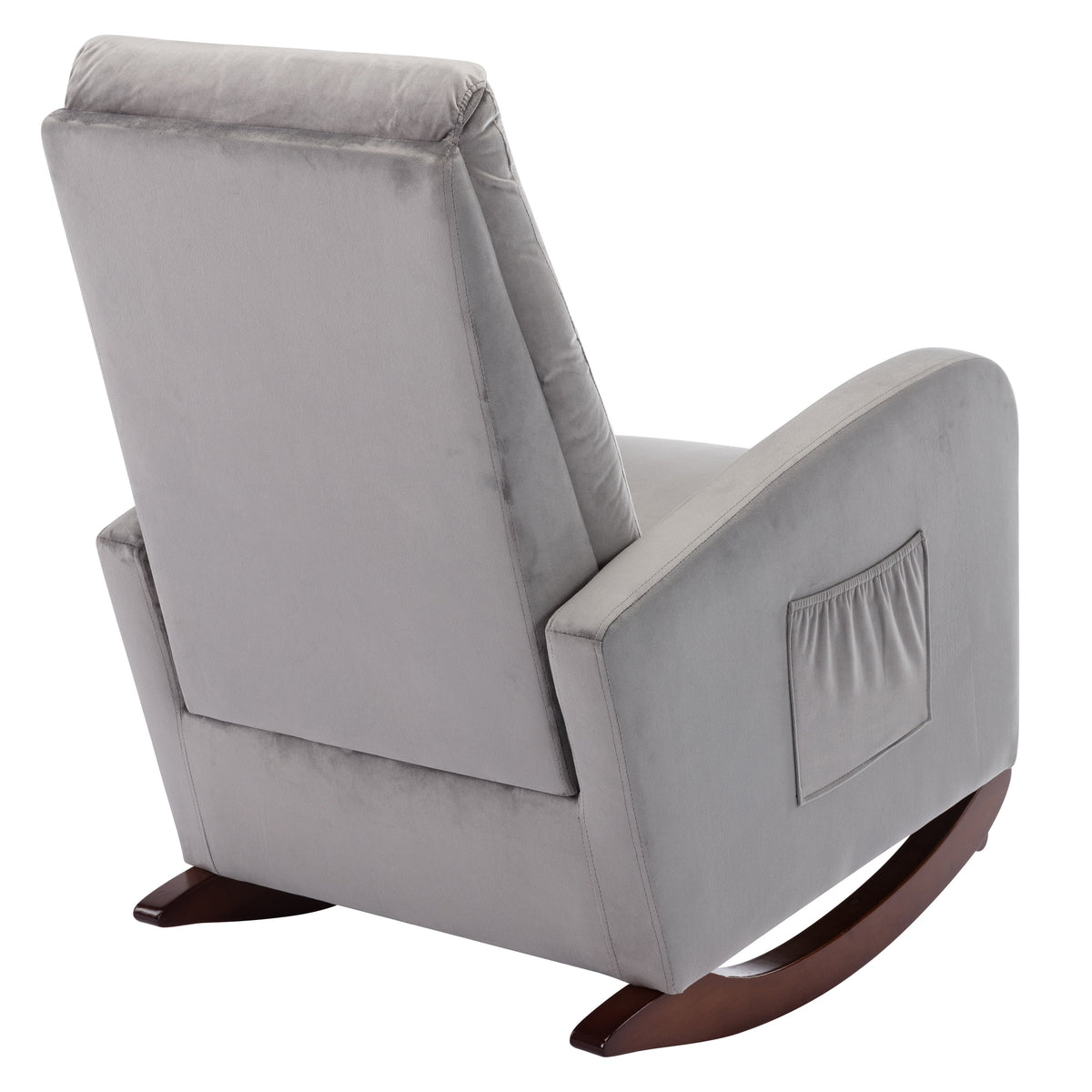 Mid-Century Modern Upholstered Rocking Armchair R31791