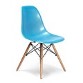 Blue Chair with Wood Legs H436929