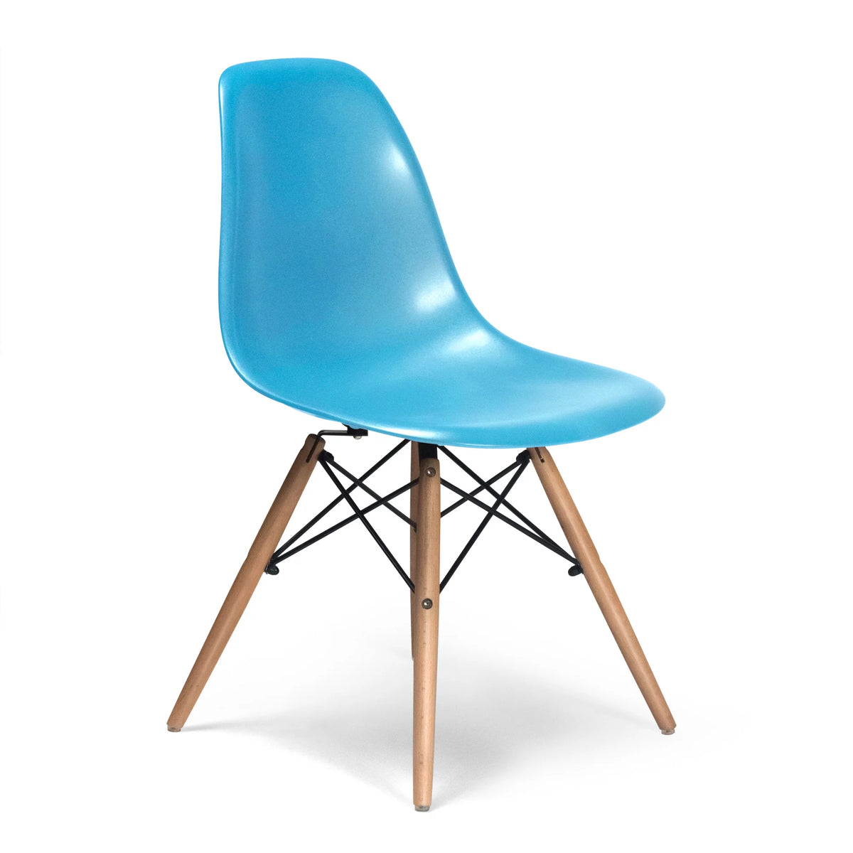 Blue Chair with Wood Legs H436929