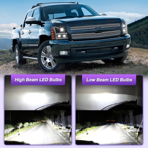 LED Projector DRL Headlight Assembly Black Housing Clear Reflector A93294