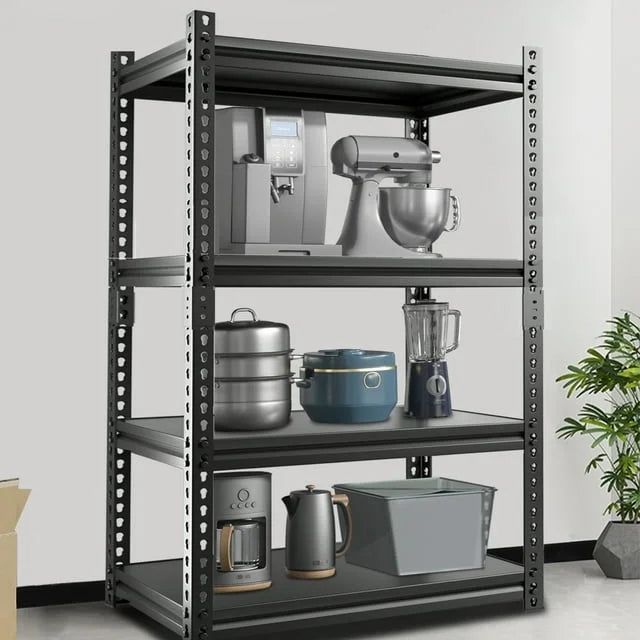 2 Packs 4 Tier Adjustable Metal Storage Shelves E97423