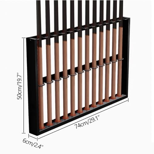 Wall Mount Pool Stick Holder Metal Cue Rack Black 60cm K7048