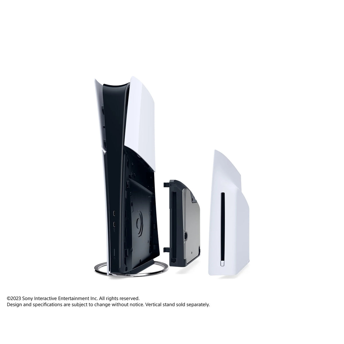 White PlayStation 5 Slim Disc Edition 1TB Gaming Console with Two Controllers Z22433