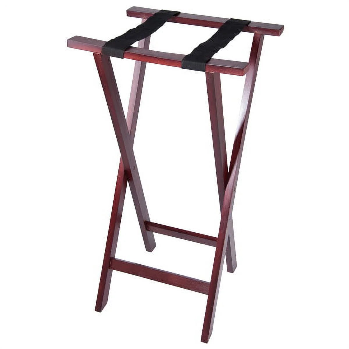Mahogany Finish Teak Wood Tray Stand Z7369