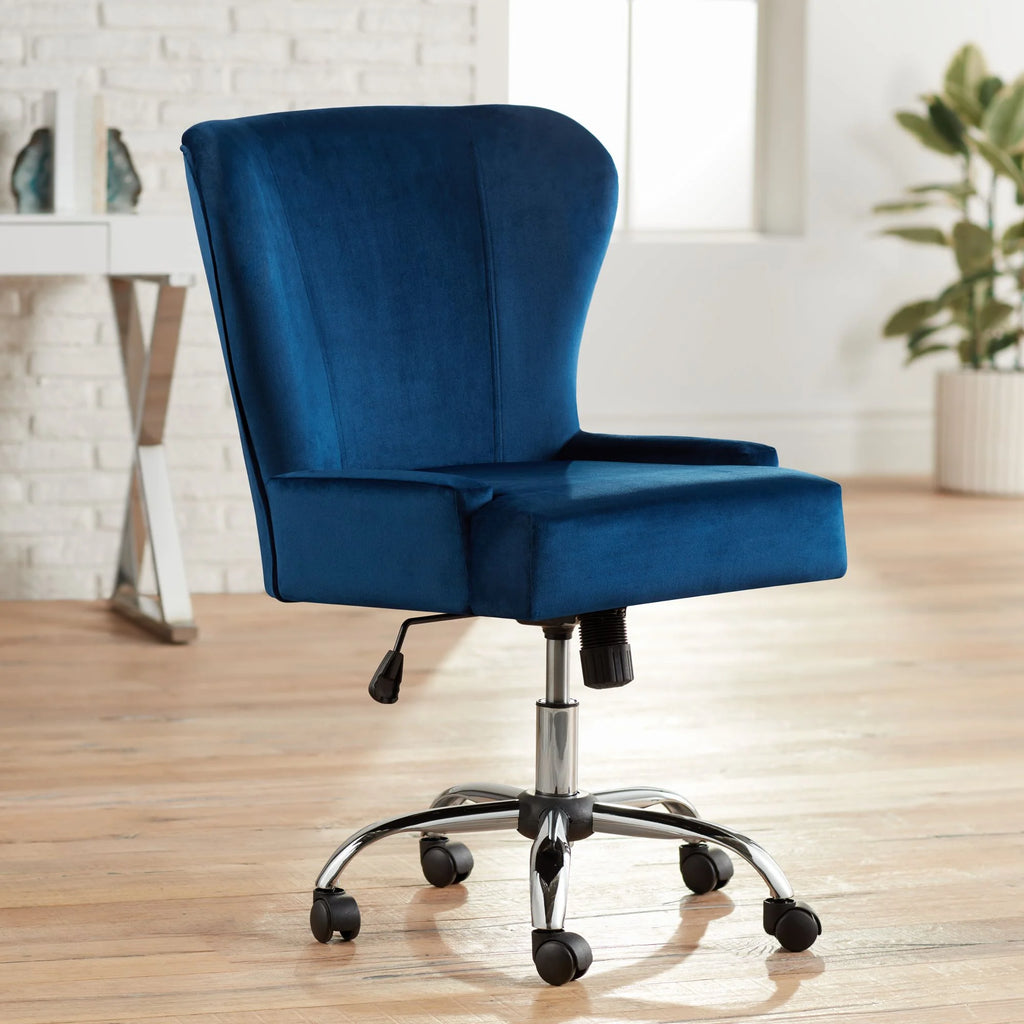 Blue Fabric Adjustable Office Chair F577