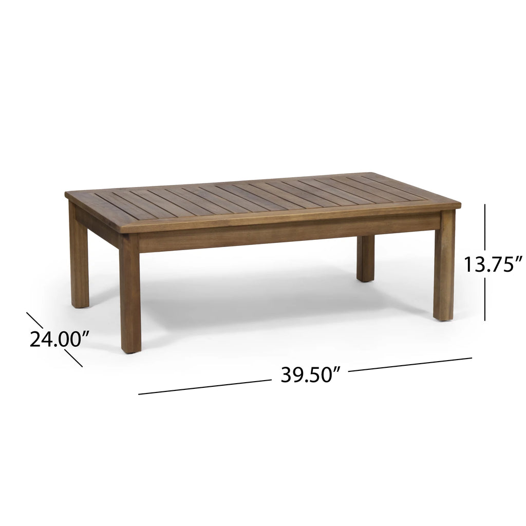 Teak and Gray Outdoor Loveseat Set P679536
