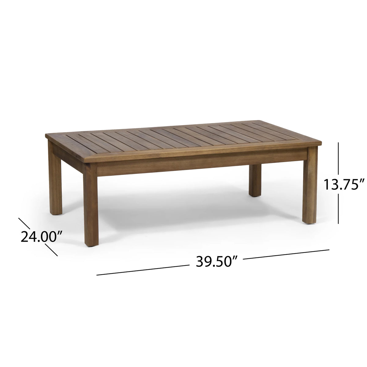 Teak and Gray Outdoor Loveseat Set P679536