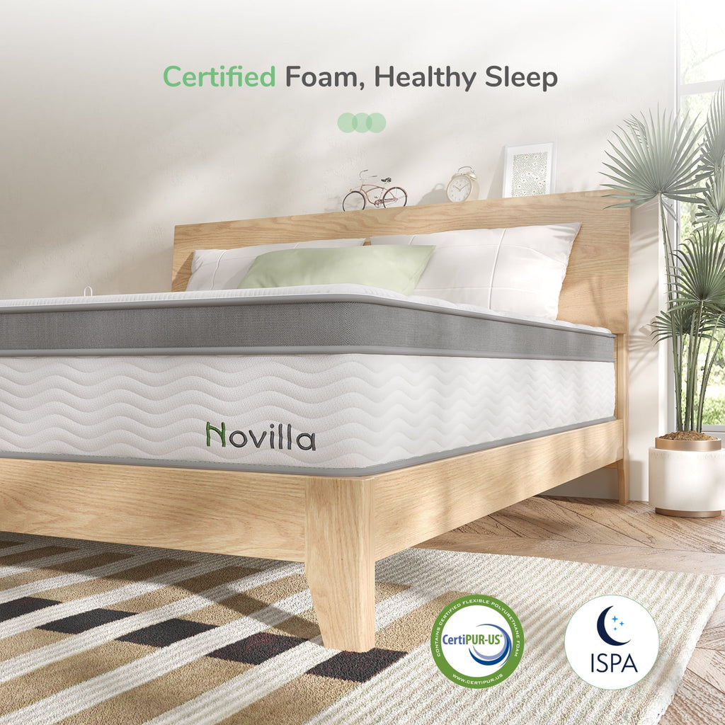 12" Gel Memory Foam Pocket Spring Hybrid Mattress, Queen Size O21109