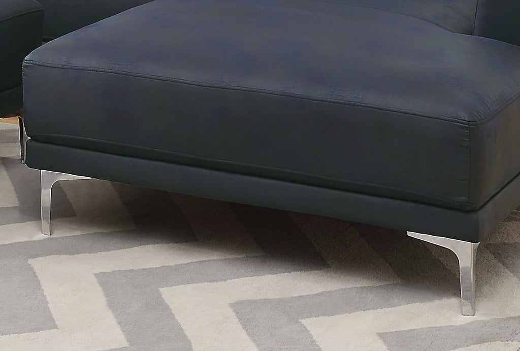 Navy Blue 2pc Leather Gel Sectional Sofa C803