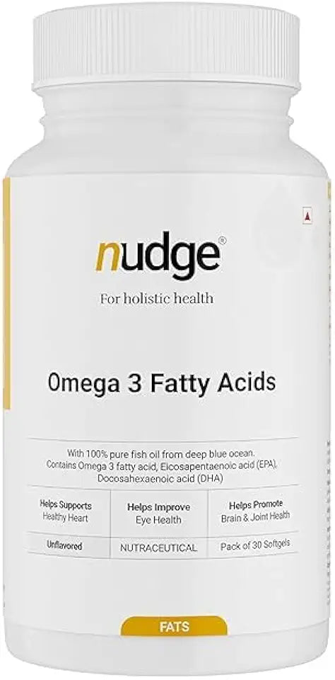 Omega 3 Fish Oil 30 Softgel Capsules 1000 mg EPA 180 mg DHA 120 mg U912