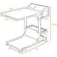 Black Height Adjustable Sofa Side Table L322032