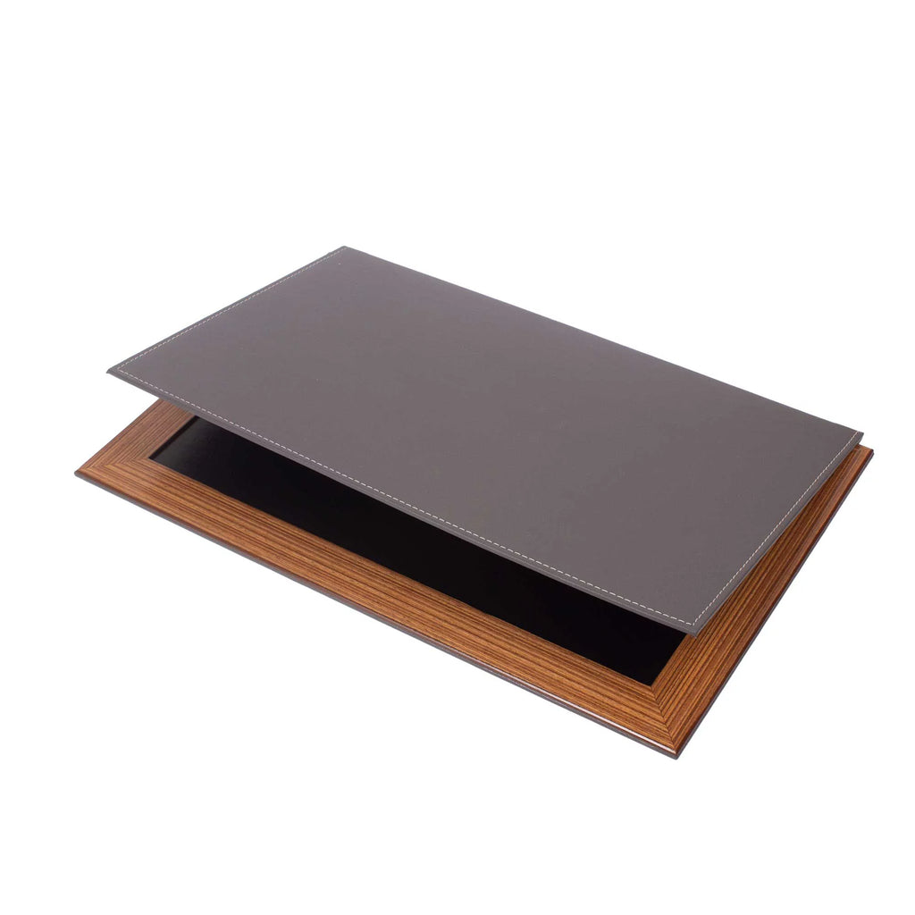 Leather Walnut Wood Desk Set 11 PCS C5641