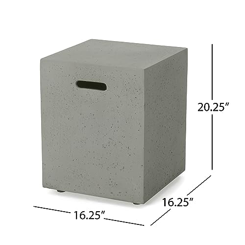 Light Gray Outdoor Rectangular Fire Table with Tank Holder A3242