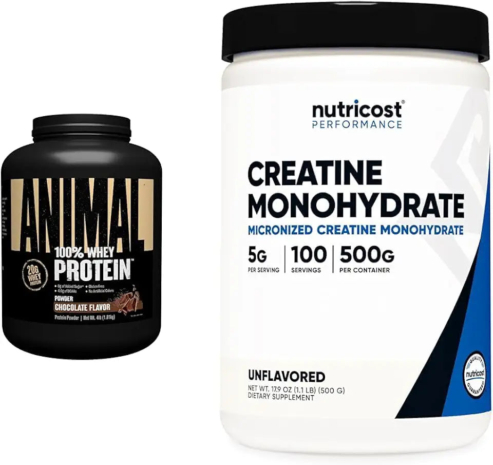 100% Whey Protein Powder Chocolate 4 lb & Creatine Monohydrate Micronized Powder 500G Z49092