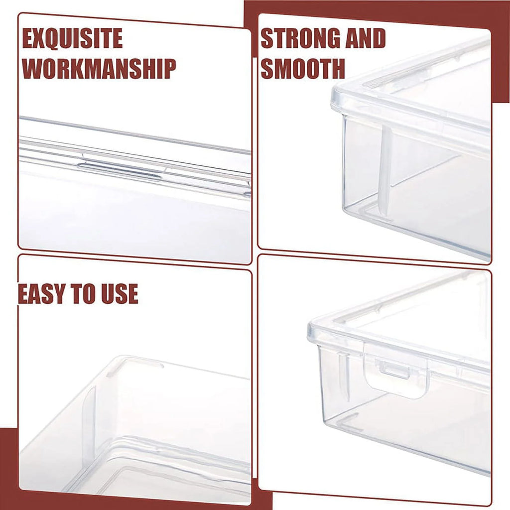 Plastic Storage Box, 7"x9"x2", 6 Pcs W4554