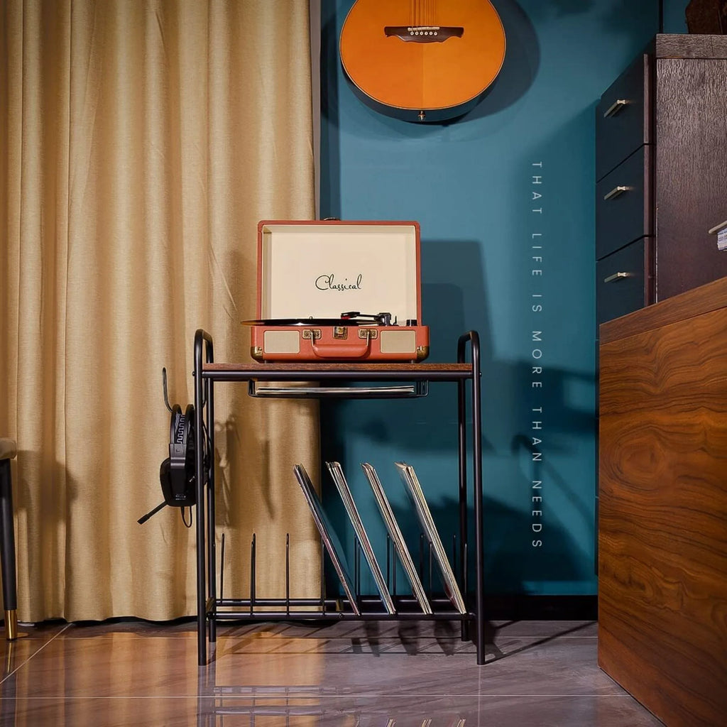 Record Player Stand with Record Storage K517221