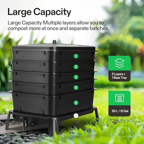 5-Layer 50L Worm Compost Bin H30291