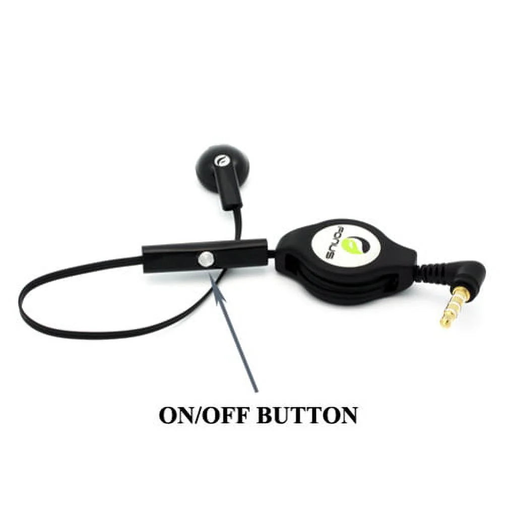 Retractable Mono Earphone with Car Charger Y619