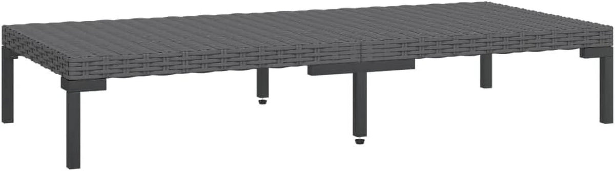 12 Piece Patio Lounge Set with Cushions Poly Rattan Dark Gray L455