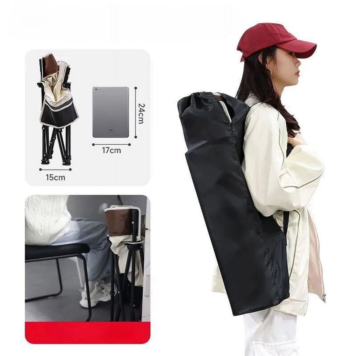 Folding Chair Oxford Cloth Portable R1915