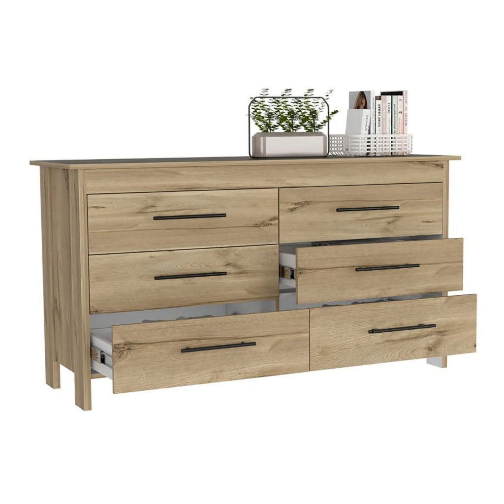 6 Drawer Engineered Wood Double Dresser W69112