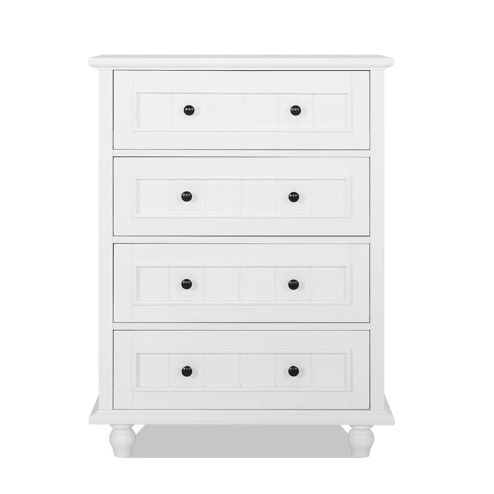 4 Drawers White Dresser F9964