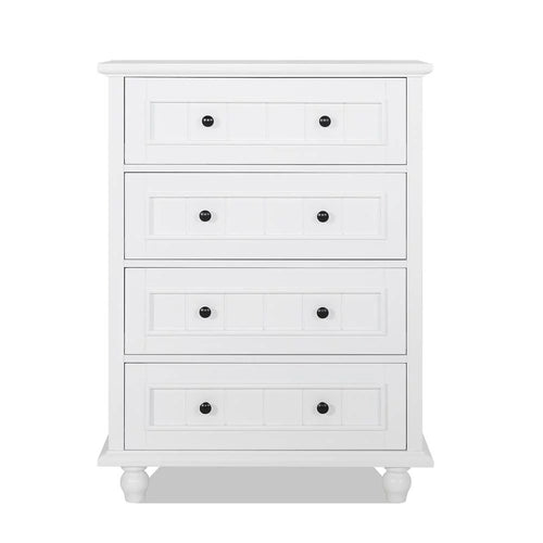 4 Drawers White Dresser F9964
