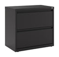 30 inch Wide 2 Drawer Metal Lateral File Cabinet Black P223