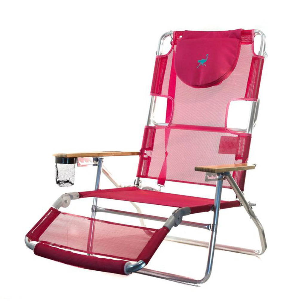 Pink 16" Tall Reclining Beach Chair 4 Pack Z858