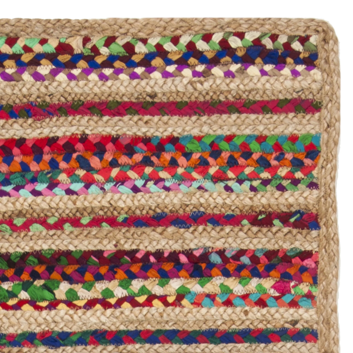 Colorful Braided Area Rug 2'3" x 8' P610169