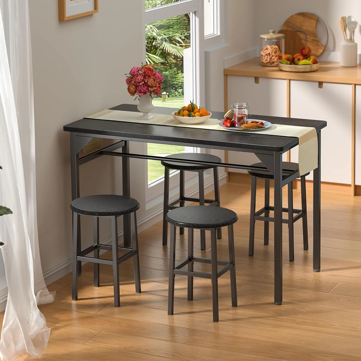 Black Dining Table Set for 4 C71998