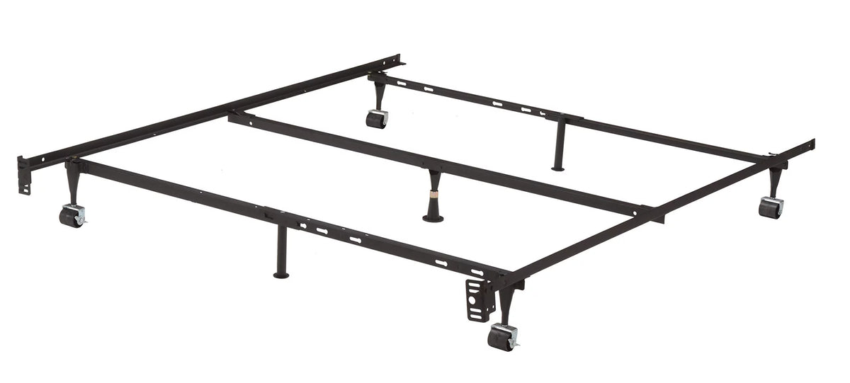 Adjustable Metal Bed Frame with Locking Wheels L893