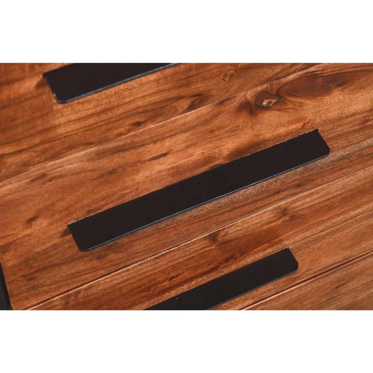 Brown and Black 4 Drawer Dresser I988