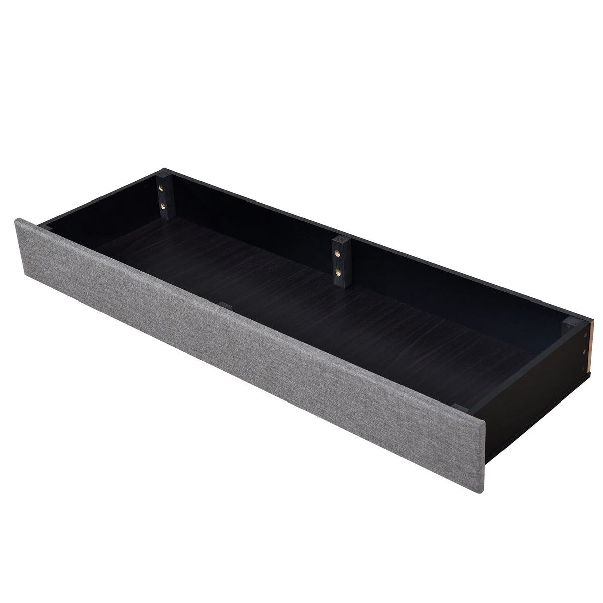 Queen Size Linen Upholstered Platform Bed with 3 Storage Drawers F60657