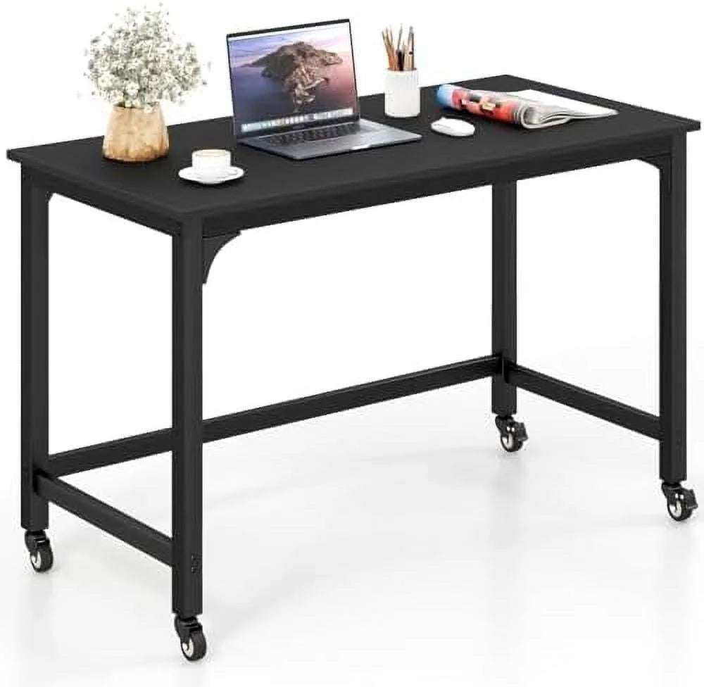48" Mobile Computer Desk with 4 Casters V8190