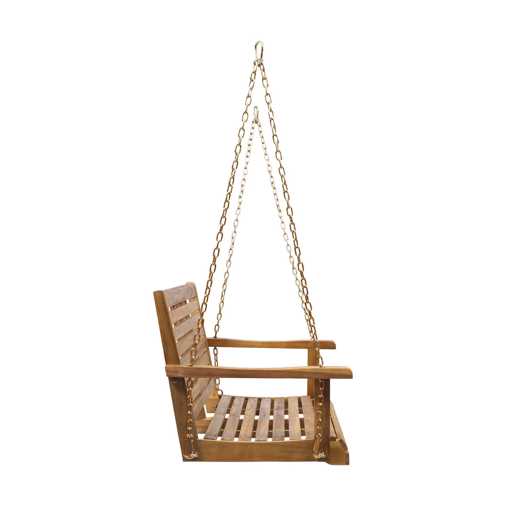 Teak Acacia Wood Porch Swing F8012