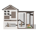46.3" FirWood Rabbit Hutch with Pull Out Tray X73161