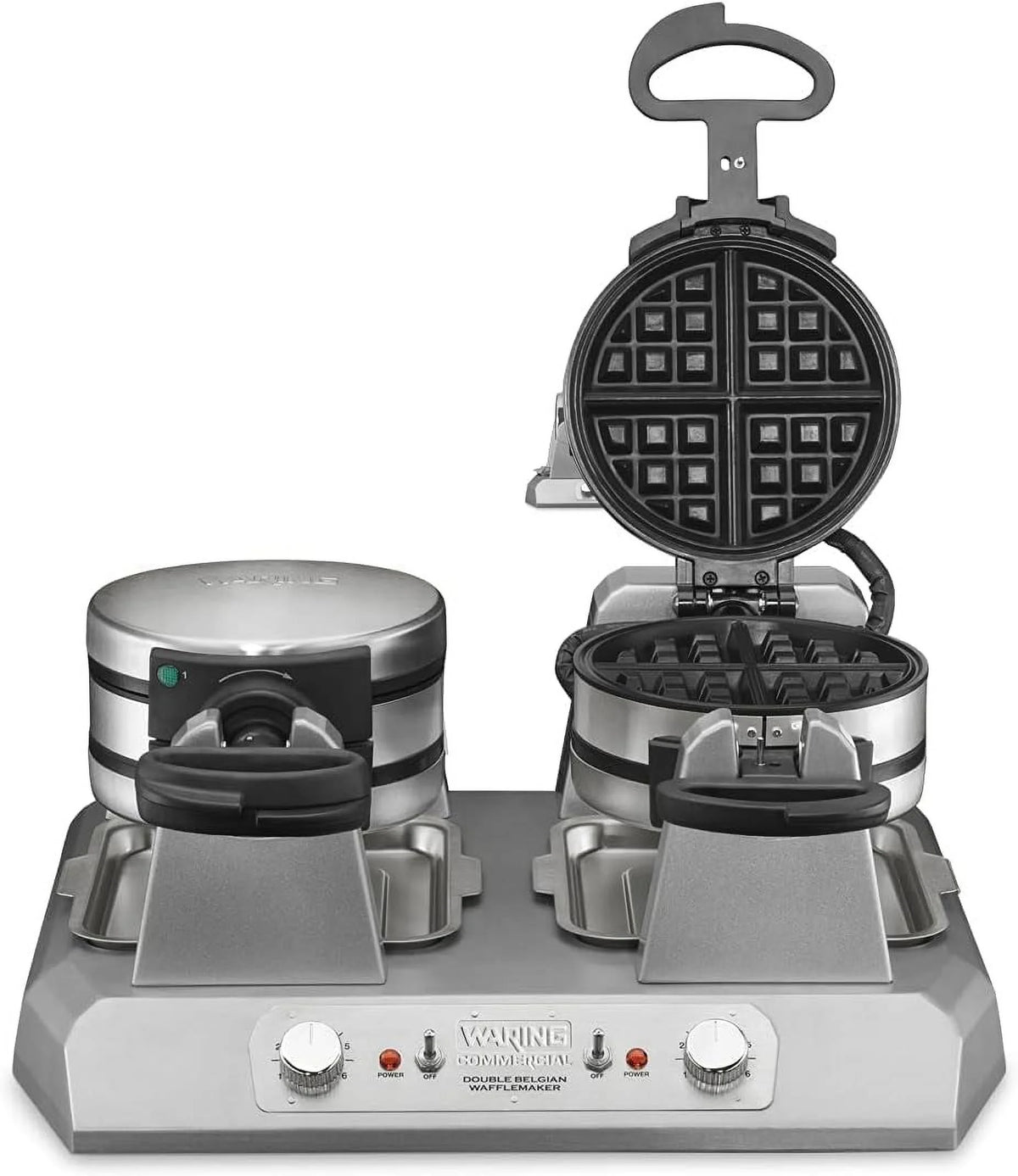 Double Side Belgian Waffle Maker, Non Stick Plates, 75 Waffles Per Hour R535498