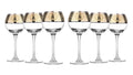 10oz Wine Glasses with Golden Accent, Set of 6 H7841