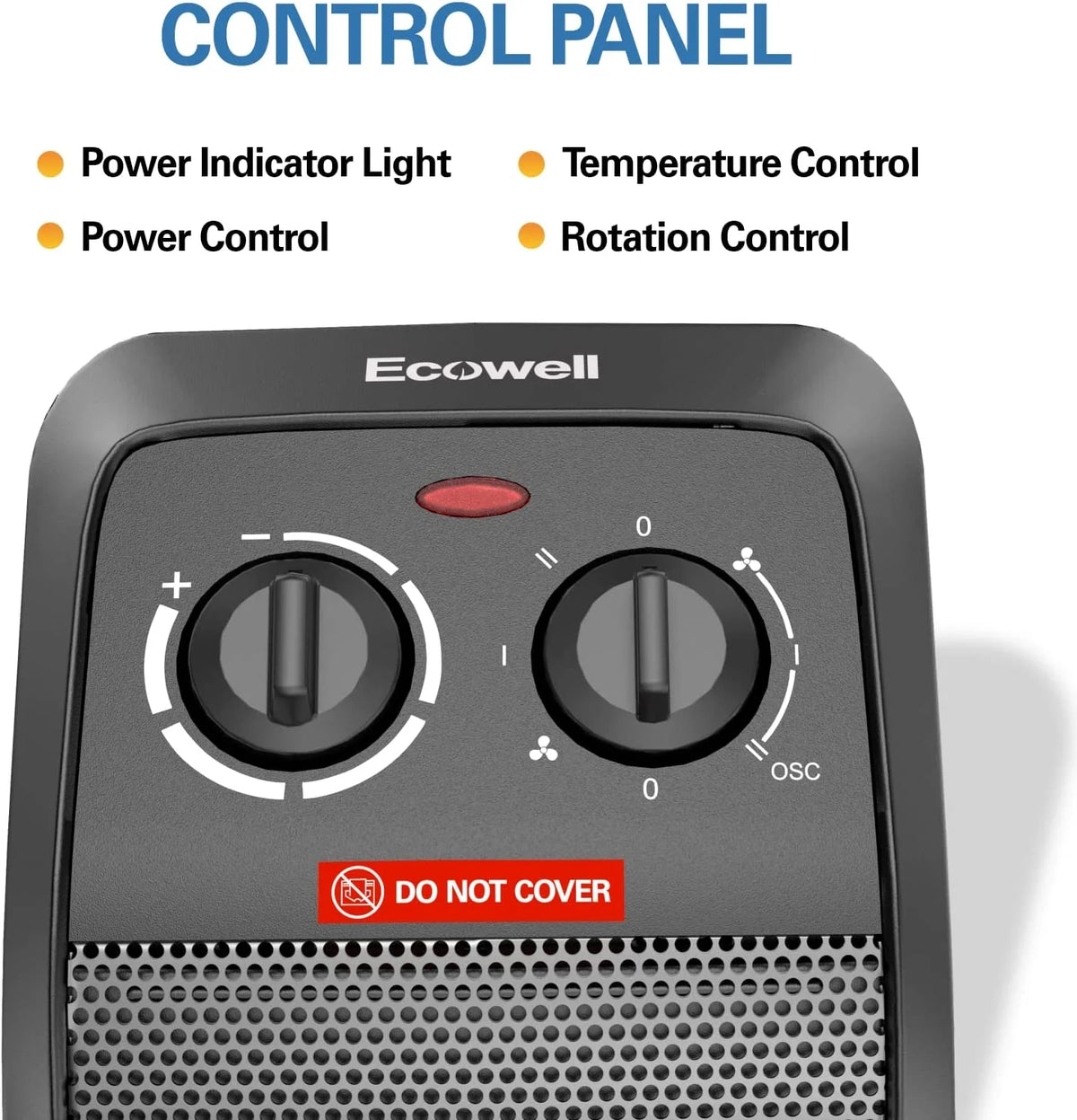 18" 1500W Ceramic Electric Tower Heater Y238