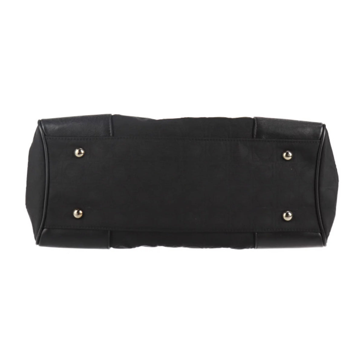 Pre-Owned Black Canvas Leather Shoulder Bag K7747